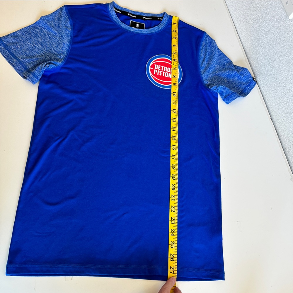 Fanatics Detroit Pistons NBA junior size small short sleeve tee. Blue Red - Picture 6 of 12